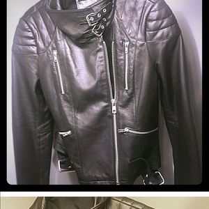 Quilted leather jacket